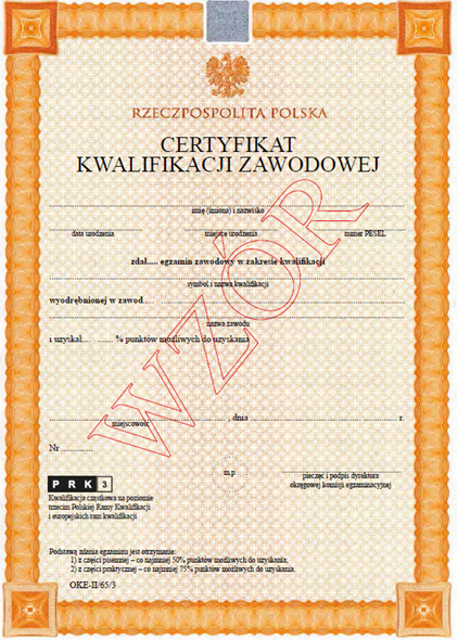 certyfikat kwalifikacji zawodowej